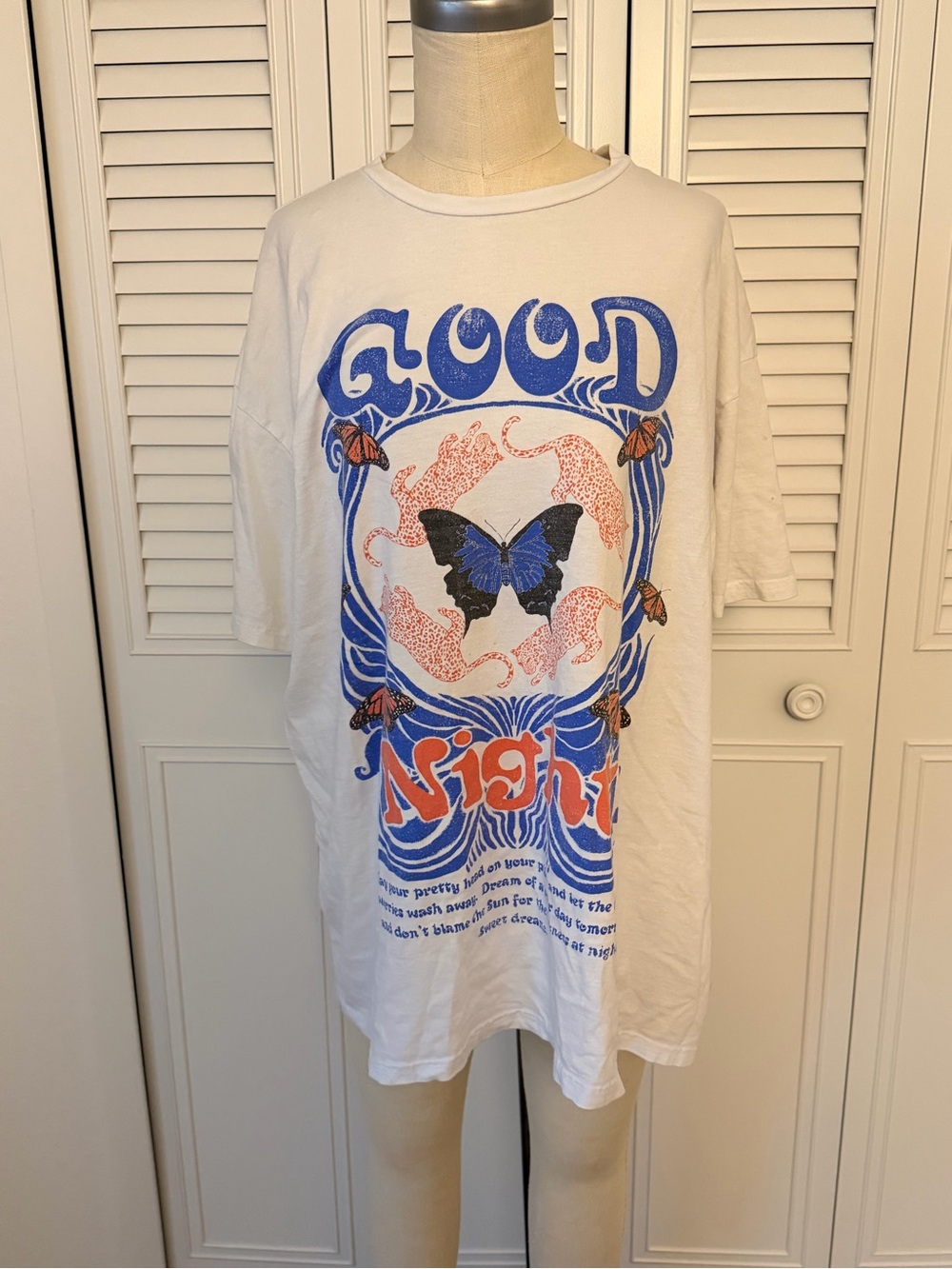 Urban Outfitters Oversized Butterfly Tiger Graphic Tee
